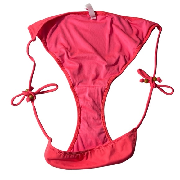 Victorias Secret String Bikini Size M Medium Triangle Ruffle Beaded Beach Sexy - Picture 13 of 16